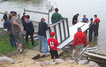 New Pier Installation, May 8th 2004